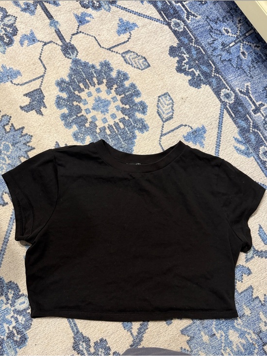 naked wardrobe Tops - naked wardrobe Black Crewneck Tee - Minimal Label Detail